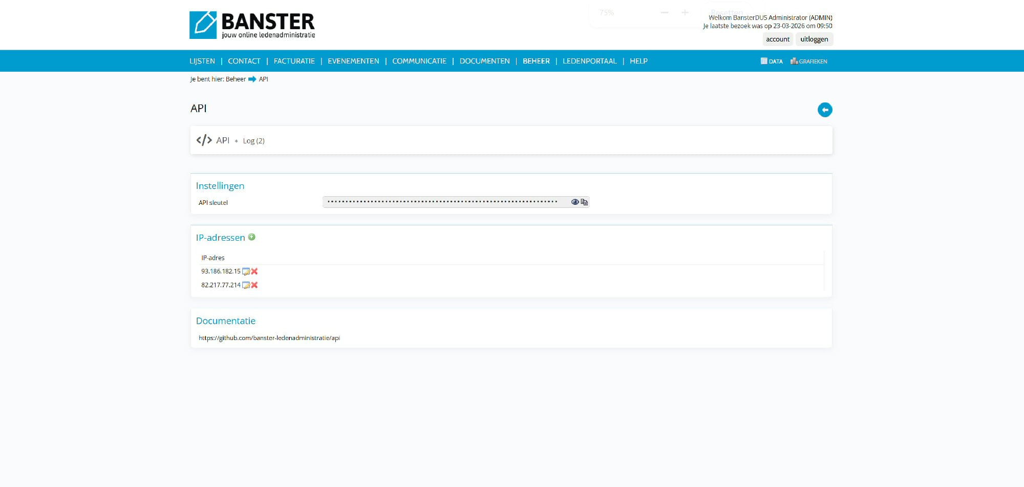 Screenshot Banster desktop