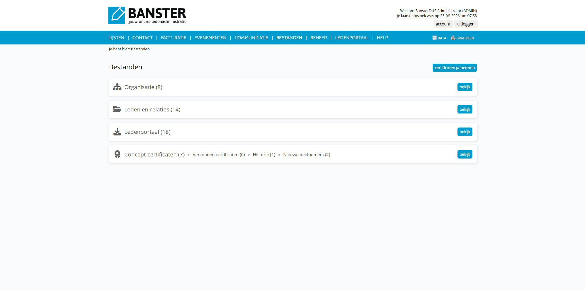 Screenshot Banster desktop