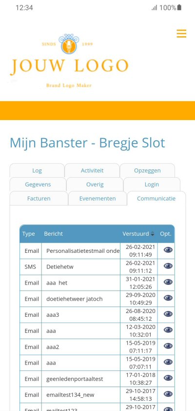 Screenshot Banster mobiel