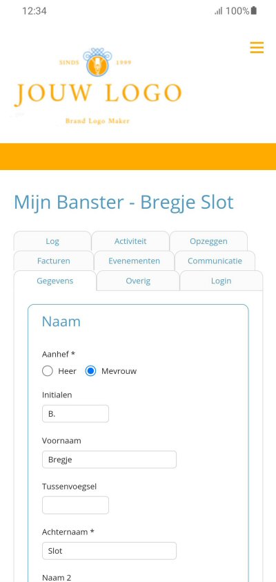 Screenshot Banster mobiel